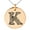 Rose, variant on Stainless Steel Letter K Initial Dotted Monogram Engraved Small Medallion Circle Charm Pendant Necklace