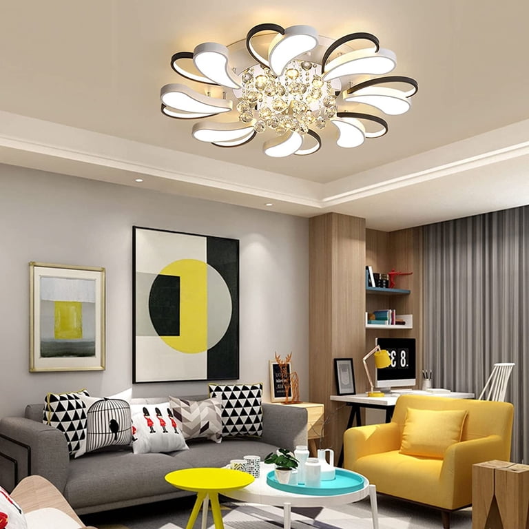 Classy Leaves 2-Light Semi Flush Mount Ceiling Fixture – Modern Gold With Seeded Glass Drum Shade For Bedroom, Hallway, Kitchen