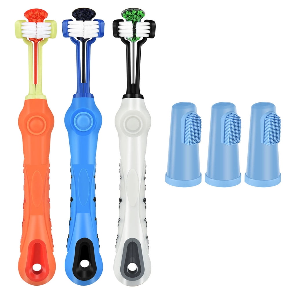 Pet Toothbrush Set MultiAngle Cleaning Toothbrush Cat Dog Toothbrush