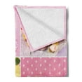 thumbnail image 2 of Colorful Soft Flannel Fleece Throw Blanket, Collage of Tasty Macaroons Delicious French Desert Napkins Dots Kitchen Theme, Cozy Plush for Indoor and Outdoor Use, 60" x 80", Multicolor, by Ambesonne, 2 of 5