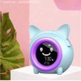 thumbnail image 2 of 2023 New Compact Purple Cartoon Cat Alarm Clock with Digital Display, 24-Hour Indicator, Night Light & External Power Supply – Creative Sleep Trainer for Kids, Space-Saving Design for Bedrooms &, 2 of 6