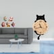thumbnail image 2 of Figura de escritorio,Figura de dibujos animados del dios de la fortuna,regalo de Feng Shui,Reloj de pared,Reloj de pared decorativo para baño y dormitorio.,Reloj de pared de gato silencioso y, 2 of 8