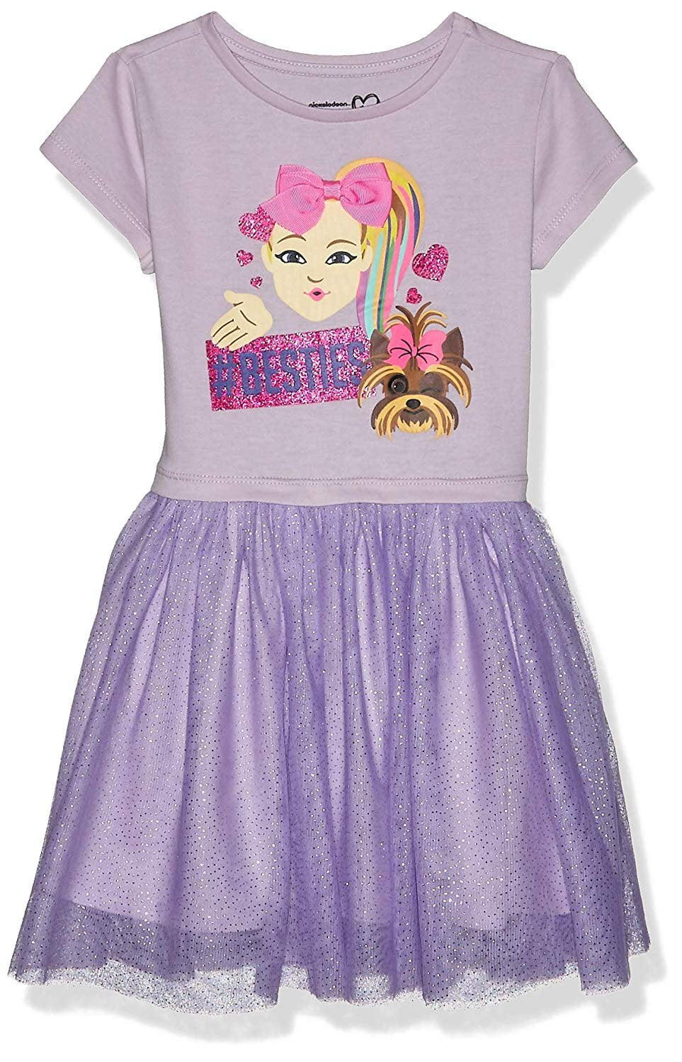 JoJo Siwa Girls' Little Besties Emoji JoJo Bow Siwa Tutu Dress with