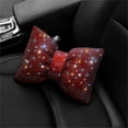thumbnail image 1 of 2023 Shiny Rhinestone Bow Car Headrest Neck Pillow for Women Driver Back Support and Relaxation Accessory, 1 of 6
