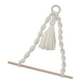 thumbnail image 4 of AMERTEER Paper Roll Holder Knitting Rope Tissue Rack Hanging Wood Decoration Paper Towel Hanger  Black, 4 of 10