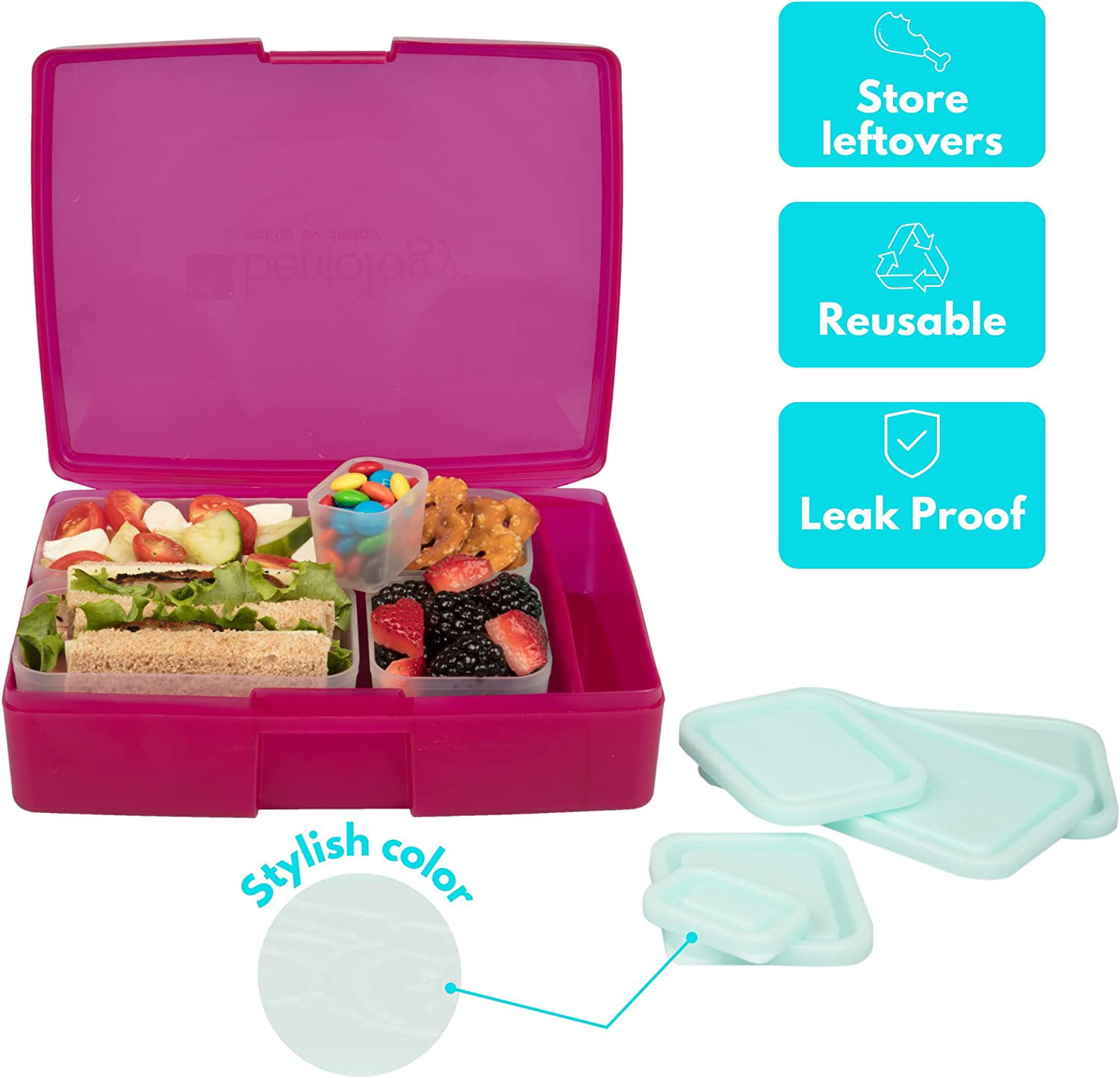 Dream Lifestyle 300ML/400ML/700ML/1300ML/2100ML Bento Lunch Box Container, Reusable Silicone Bento Lunch Container,Leak-Proof Bento Box for Adult &  kids, Microwave Safe 
