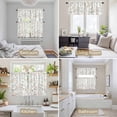 thumbnail image 6 of Colorful Botanical Kitchen Curtains Sets for Windows 24 Inch Length, Rainbow Color Leaves Spring Summer Rod Pocket Window Treatments Tier Curtains and Valances Set for Bedroom/Bathroom, 6 of 8