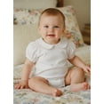 thumbnail image 3 of BemeyourBBs Newborn Baby Girls Summer Clothes Bubble Romper Outfit Puff Short Sleeve Peter Pan Doll Collar Bodysuit Jumpsuit Playsuit, 3 of 9