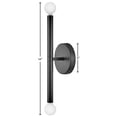thumbnail image 4 of 83192BK Lark Millie - 2 Light Tall Wall Sconce In Modern and Mid-Century Modern Style-14 Inches Tall and 5 Inches Wide-Black Finish, 4 of 20