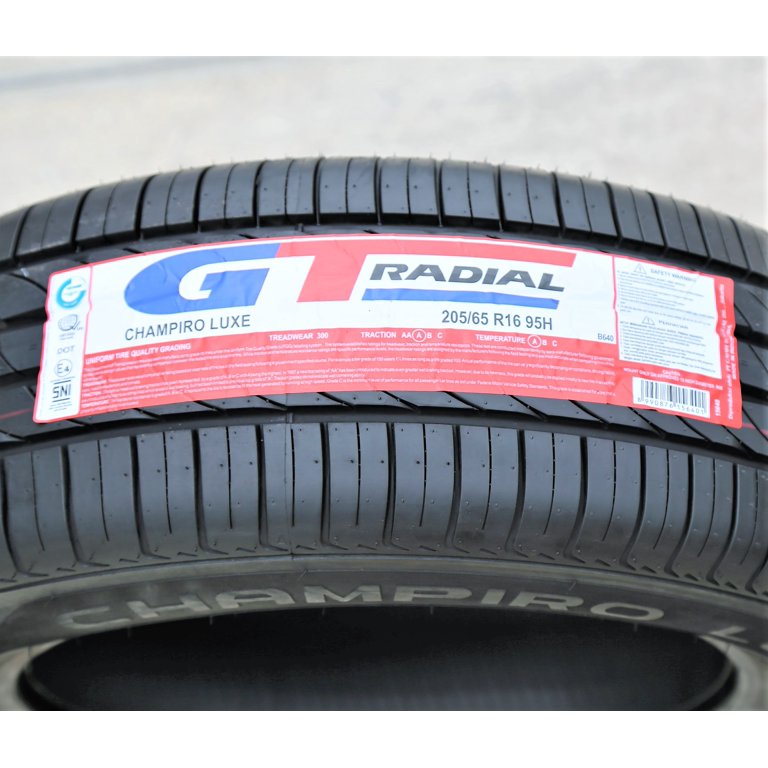 GT Radial Champiro Luxe Tires Set of 4, 205/65R16 95H, Fits 