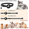 thumbnail image 3 of 2 Pack Airtag Cat Collar Breakaway with Bell, Reflective Kitten Collar with Air Tag Cat Collar Holder Case for Girl Boy Cats, Pet Supplies Accessories, 3 of 7