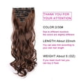 thumbnail image 3 of Extensiones de cabello ondulado con clip, extensiones de cabello largo ondulado negro de 22 pulgadas para mujeres, 7 piezas, postizo sintético secreto, extensiones de clip ondulada, 3 of 5