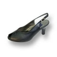 thumbnail image 5 of PEERAGE Zara Women's Wide Width Leather Slingback Pumps, 5 of 11
