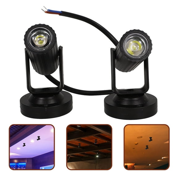 YUNLIGHTS Home Disco Lights Beam Spotlight Black 2PCS