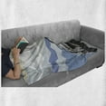 thumbnail image 6 of Train Soft Flannel Fleece Throw Blanket, Retro Style Illustration of Old Fashioned Vaporous Vaporous with Sun and Mountains, Cozy Plush for Indoor and Outdoor Use, 60" x 80", Multicolor, by Ambesonne, 6 of 6