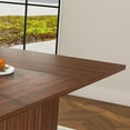 thumbnail image 4 of 78 Inch Walnut Dining Table with Storage Base Natural Wood Veneer MDF Farmhouse Rectangular Table Seats 6 Modern Rustic Kitchen Dining Room Table, 4 of 17