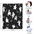 thumbnail image 4 of Halloween Ghosts Bats and Stars Blanket,Comfortable Soft Flannel Throw Blanket,All Season,Warm Lightweight Blankets for Sofa Bed Couch Living Room Chair,30"x40", 4 of 4