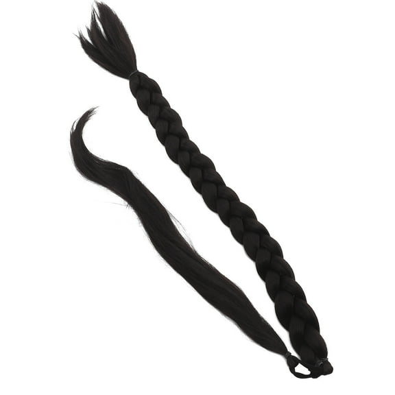 Braided Ponytail Extension Around Hair Extensions with Hair Tie for Women