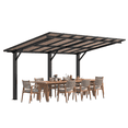 thumbnail image 5 of Clouddwell 14' x 10' Gazebo for Patio, Hard Top Lean to Gazebo Pergola Carport, Freestanding Shelter Pergolas and Gazebos Clearance with Patio Roof, Wall-Mounted Heavy Duty Awnings for Patio, Decks, 5 of 7