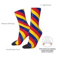 thumbnail image 6 of Women Colorful Crew Socks Flag Of Venezuela Novelty Fun Socks For Mens, 6 of 7