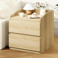 thumbnail image 6 of Soonbuy Nightstand with 2 Drawers, 23.6" Modern Bed Side Table 2 Drawers End Table w/Storage Bedside Table with Handle Free Design for Bedroom, Living Room, Curved Profile Design, 6 of 7
