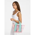 thumbnail image 5 of No Boundaries Women's Multicolor Clear Mini Tote Handbag, 5 of 6