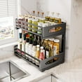 thumbnail image 6 of CATGOOD Under Sink Organizer, Multifunctional Pull-Out Under Sink Storage, 2-Tier Under Kitchen Sink Organizer, Waterproof Metal Storage Rack with Sliding Drawer for Kitchen and Bathroom, Black, 6 of 10