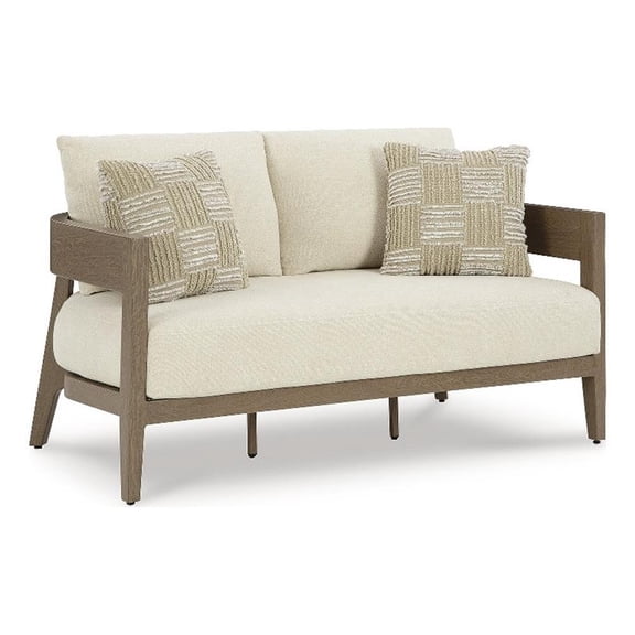 Signature Design by Ashley Furniture Serene Bay Dark Brown Patio Loveseat