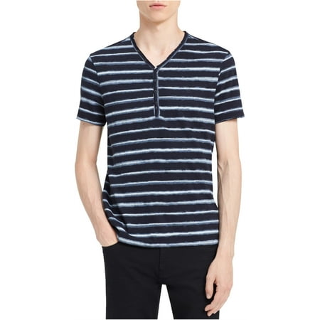 Calvin Klein Mens Striped Henley Shirt