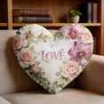 thumbnail image 6 of Heart Shaped Floral Throw Pillow with Soft Fabric for Couch or Bed, Romantic Home Decor, Valentines Day Gift, Multiple Patterns and Colors, 6 of 6