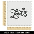 thumbnail image 2 of Love Birds on Text with Heart DIY Cookie Wall Craft Stencil - 7.0 Inch, 2 of 5