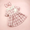 thumbnail image 1 of Puppy Plaid Wool Dress Pearl Neck Sweater Teddy Bears Medium Small Dog Cardigan Autumn Winter Pet Apparel Dog Clothes ShopWise Round, 1 of 11