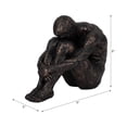 thumbnail image 4 of Modern Seated Figure Sculpture for Home Decor - Decorative Figurine Statue for Office, Bathroom, and Living Room Decor - Ornament for Shelf and Tabletop Accent - 8", Bronze & Copper, 4 of 13