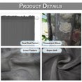 thumbnail image 6 of Lapalife 2 Panels Sheer Kitchen Curtains 24 inch Length Tier Curtains Rod Pocket Cafe Curtains Half Window Curtain for Bathroom Small Windows, Dark Grey, 6 of 6