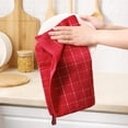 thumbnail image 4 of Clean Kitchen Fast Absorbent Microfiber Thick Towel Cotton Terry Cloth Dish Cloths Soft and Absorbent Checkered Dish Towels Quick Drying Dish Rags for Washing Dishes 12 x 12 Inches, 4 of 4