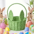 thumbnail image 4 of Binwennn Blanket Bags for Closet Storage Color Preservation Zippe Bags for Storage Easter With Handle Easter Rabbit Vine Weaving Picnic With Rabbit Ears Straw Wicker Easter Egg Candy Suitable For Egg, 4 of 7