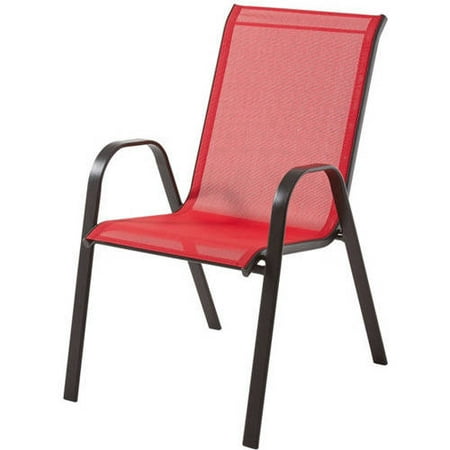 Mainstays Stack Mesh Chair Red Walmart Com