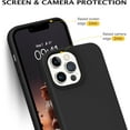 thumbnail image 3 of iPhone 13 Pro Max Case, Liquid Silicone Soft Gel Rubber iPhone 13 Pro Max Case Slim Case with Microfiber Lining Protective Phone Cases for 6.7 inch iPhone 13 Pro Max, Black, 3 of 16