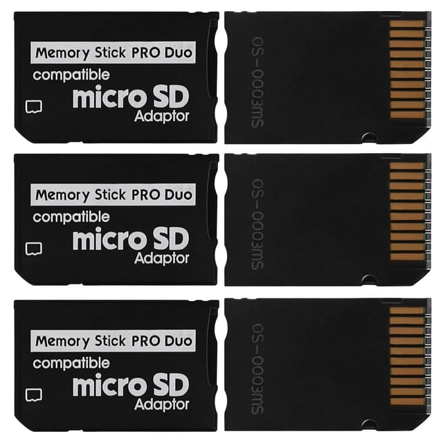 Lector de tarjetas Memory Stick Pro Duo Adapter para PSP, paquete de 3