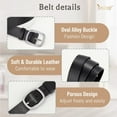 thumbnail image 5 of JASGOOD Womens Leather Belt Fashion Ladies Belt with Silver Buckle, 5 of 9
