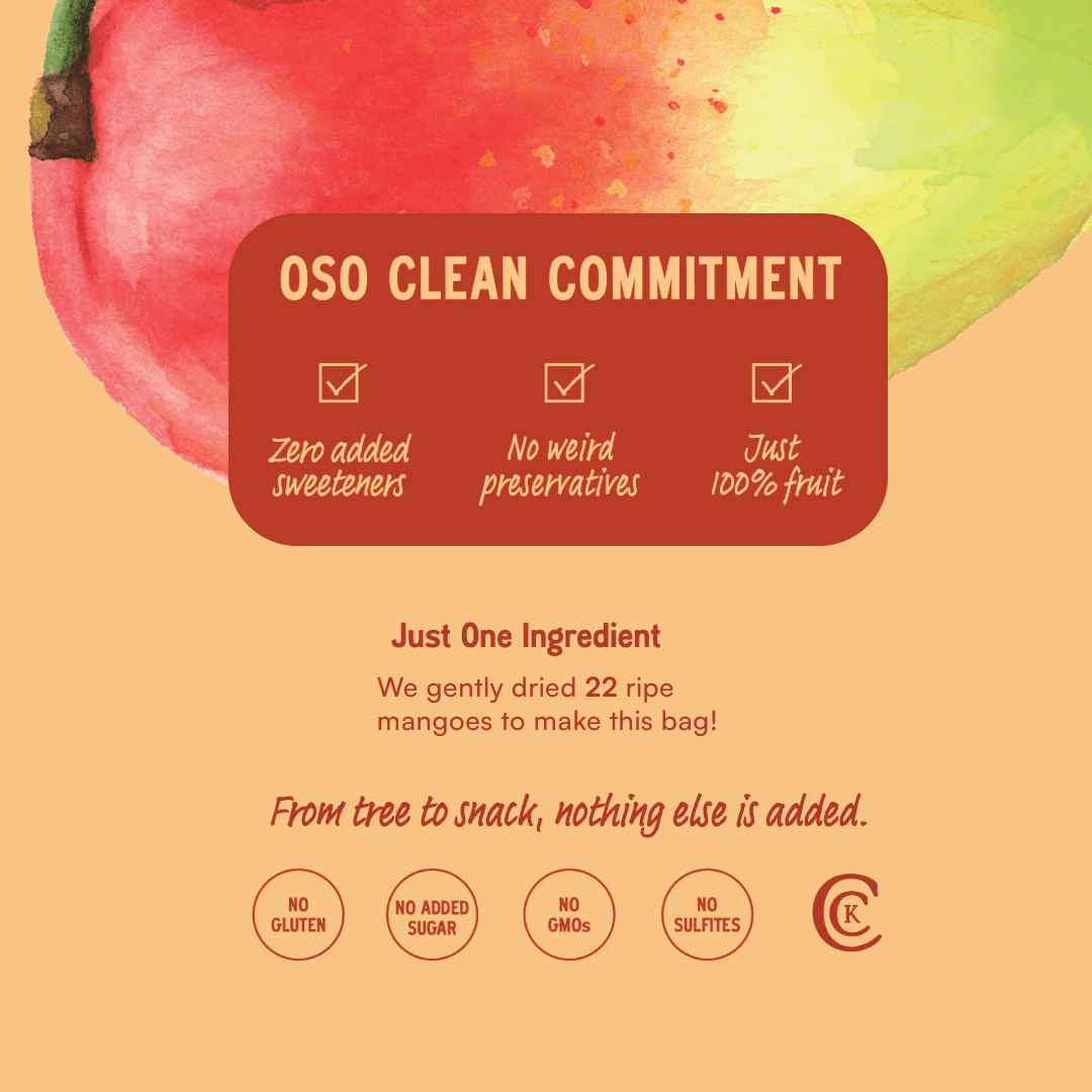 Oso Snacks Dried Mango, Large Halves, 23 oz, No Sugar Added, No Preservatives, Non-GMO