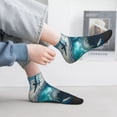 thumbnail image 6 of Uemuo Airplane Shark Printed Crew Socks, Moisture-Wicking Socks, Athletic Socks for Men Breathable Cushion Socks Casual Sport Socks for Running Traveling, 6 of 6