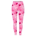 thumbnail image 4 of Yuncity Valentines Leggings Women Cute Holidays Love Heart Print Funny Graphic High Waist Tights Yoga Pants For Workout Running Athletic Women's Leggings S-Xxl Pink, 4 of 4