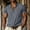 Gray, variant on Dianli Gifts Shirts for Men Beefy Muscle Short Sleeve Solid Color T-Shirt Round Neck Lapel Lace-Up Retro Casual Muscle-Fit Lightweight Breathable Cotton-Blend Tee Summer Casual