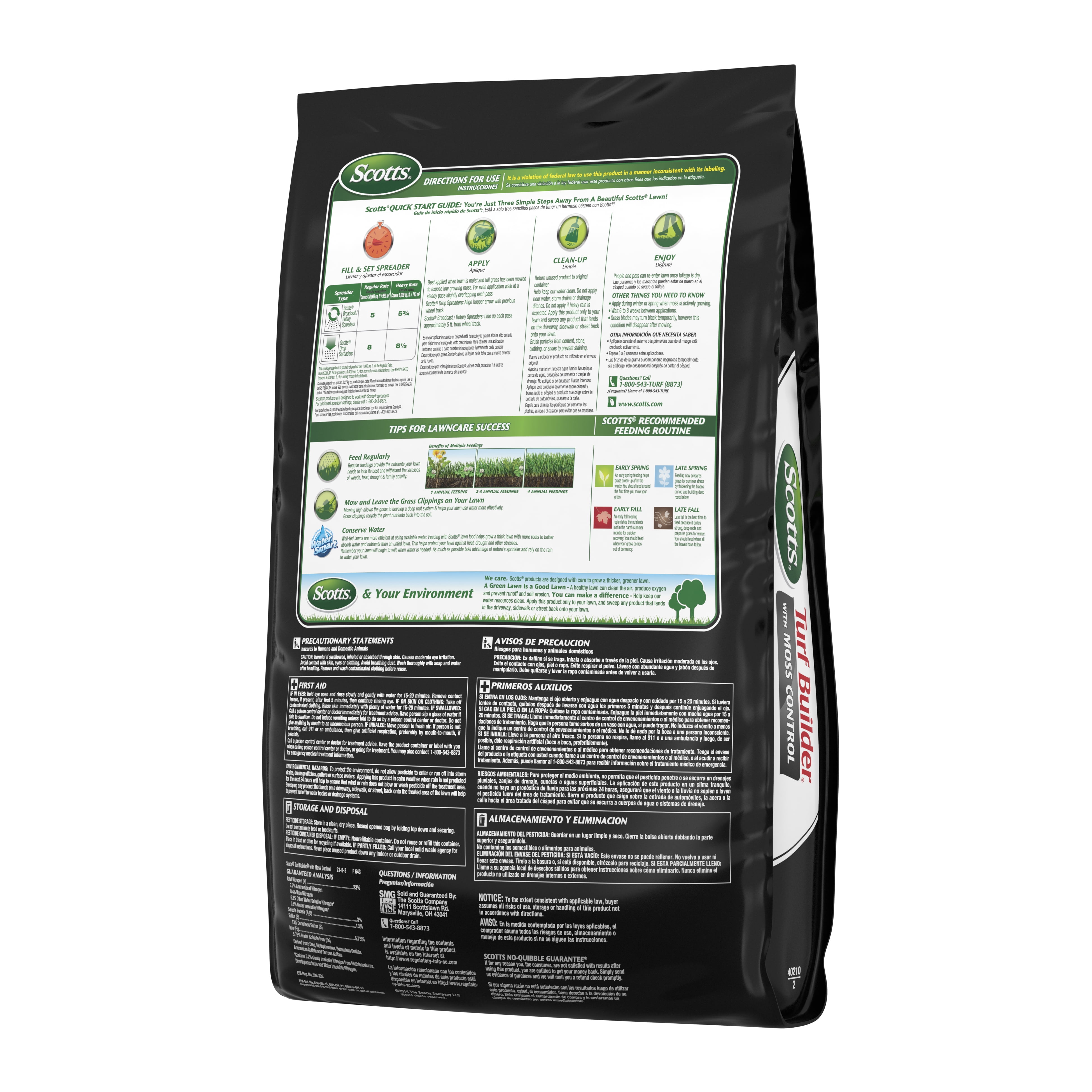 Scotts Turf Builder with Moss Control, Up to 10,000 sq. ft., 50 lbs.