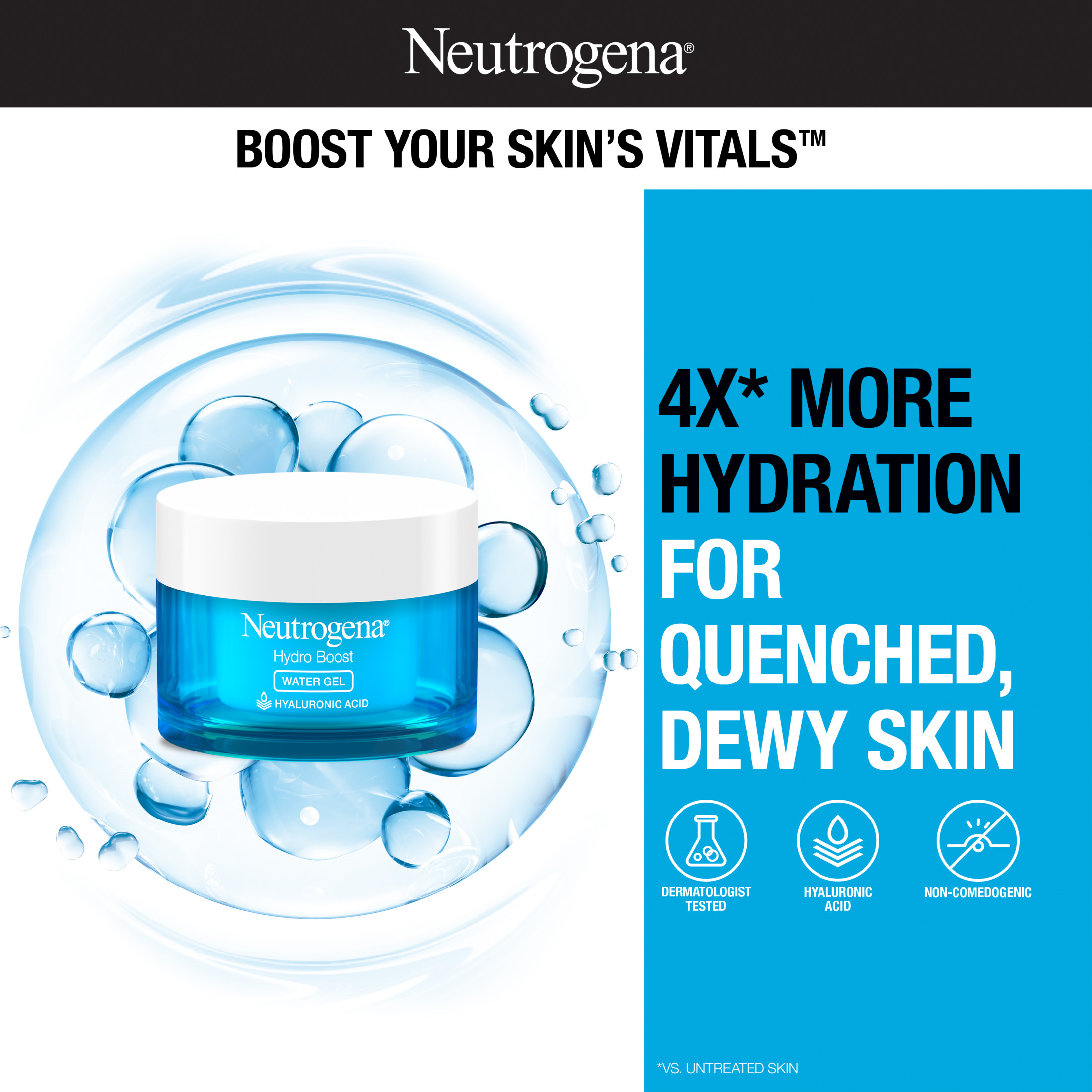 Neutrogena Hydro Boost Water Gel Face Moisturizer Lotion with Hyaluronic Acid, 1.7 oz - image 3 of 11