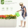 thumbnail image 6 of Wubio Galvanized Raised Garden Bed, Outdoor Planter Bed, Metal Planter Box for Gardening and Planting,4x2x1.5ft, Milk White, 6 of 13