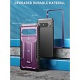 thumbnail image 3 of ExoGuard For  Google Pixel 8 Pro Case, Rubber Shockproof Full-Body Phone Case with Kickstand(Purple), 3 of 7