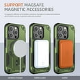 thumbnail image 2 of Military Grade HD Armor MagSafe Case with Kickstand for iPhone 16 Pro - Green, 2 of 5
