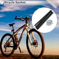 thumbnail image 2 of Unique Bargains 1 Set Universal Bicycle Spokes 13G Bike Wheel Spokes Nipple 45 Steel Black-203mm, 2 of 7
